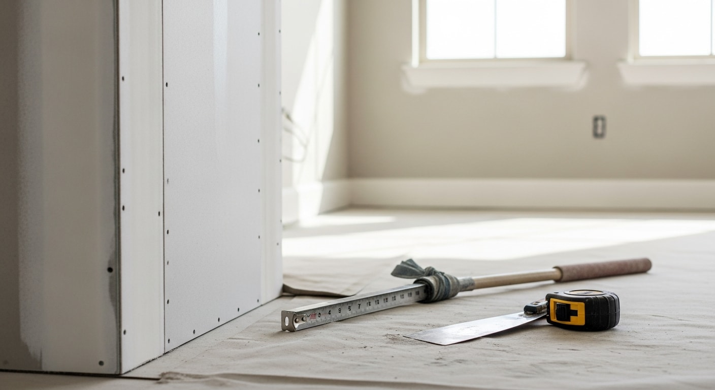 Drywall finishing and installation in residential home
