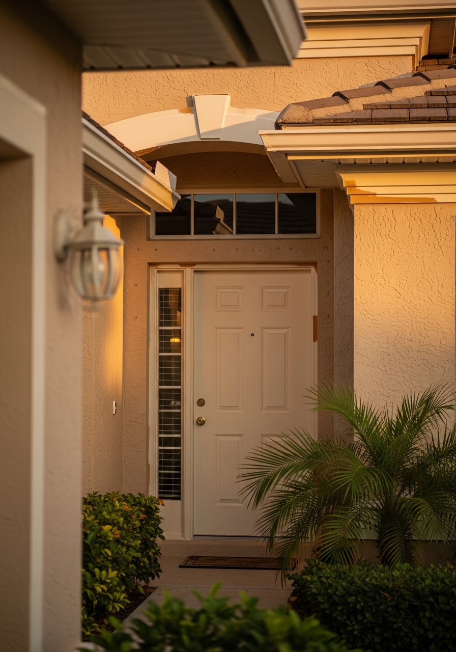 Golden Gate homeowner greeting a service professional at their home's entrance, reflecting the personal relationships we build with neighborhood residents.